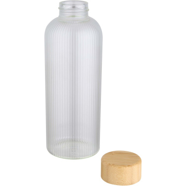 Logotrade advertising product image of: Mirage 650 ml single-walled borosilicate glass bottle with bamboo lid